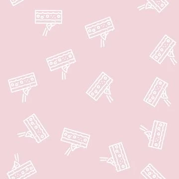 Phytophotodermatitis skin problem line vector seamless pattern Stock Illustration