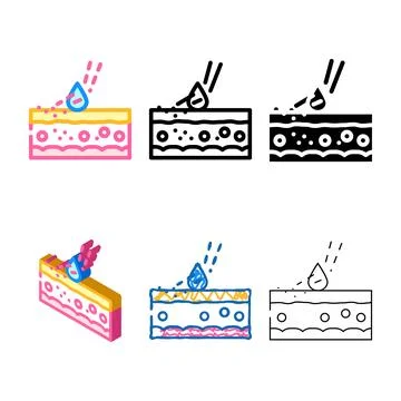 Phytophotodermatitis skin variations problem color icon vector Stock Illustration