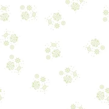 Phytoplankton ocean glyph seamless pattern 스톡 일러스트