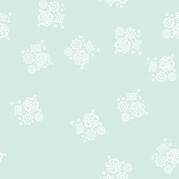 Phytoplankton ocean line seamless pattern Illustrazione stock