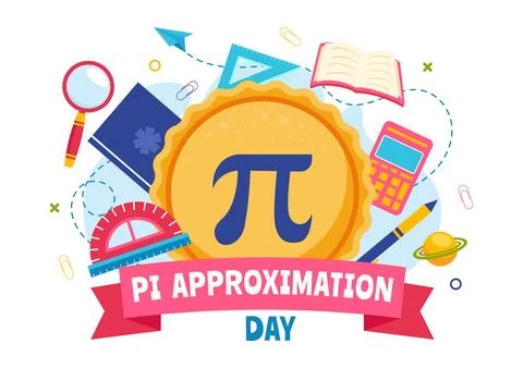 Pi Approximation Day Vector Illustration on July 22 with Mathematical Const.. Stock Illustration