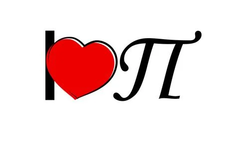 Pi day i love Illustrazione stock