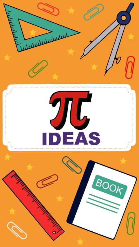 Pi Day Ideas Background with Math Tools and Symbols Stock-Footage 331897948