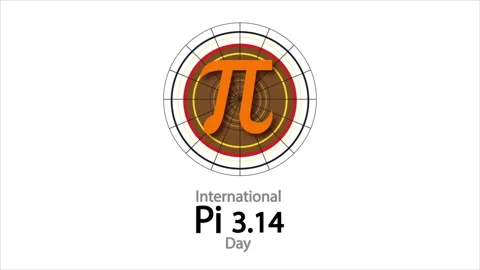 Pi day international circle logo Stock Footage 302214622