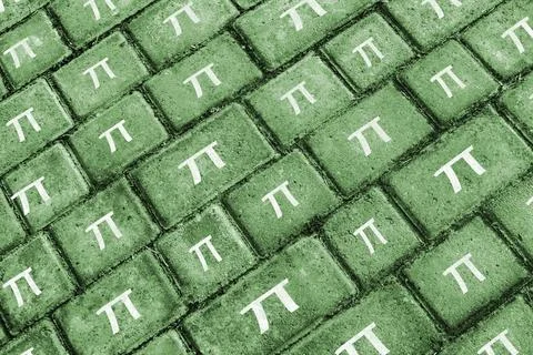 Pi Grunge Style Pattern Grunge style pi symbol pattern in green and white ... 스톡 사진
