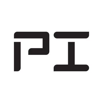 Pi initial letter vector logo icon Ilustração Stock