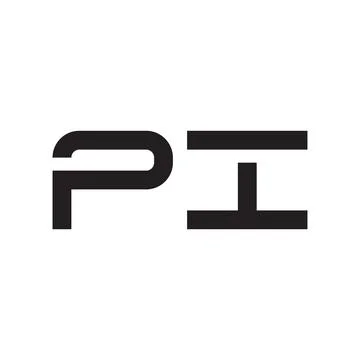 Pi initial letter vector logo icon Illustrazione stock