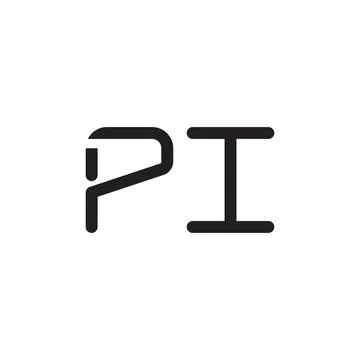 Pi initial letter vector logo icon Illustrazione stock