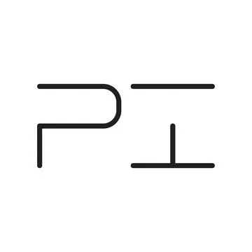 Pi initial letter vector logo icon Stock Illustration