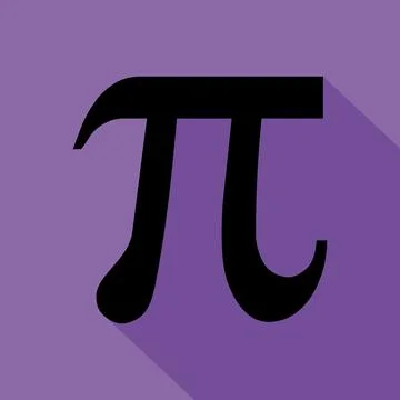 Pi mathematical symbol, geometry formula icon, education vector illustration, Stock Illustration