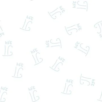 Pi number glyph vector seamless pattern Illustrazione stock