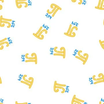 Pi number vector seamless pattern Stock Illustration