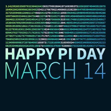 Pi Numbers Maths illustration - 3.14 Happy PI Day modern vector creative bann Stock Illustration