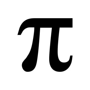 Pi sign simple black vector isolated on white background Stock Illustration