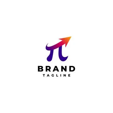 Pi Symbol with Arrow Stock Illustration