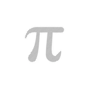 Pi symbol design vector. Pi artistic design illustration Stock Illustration