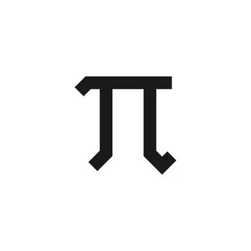 Pi symbol design vector. Pi artistic design illustration イラスト素材