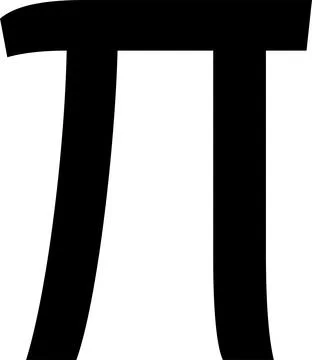 Pi symbol isolated on white background Stock Illustration