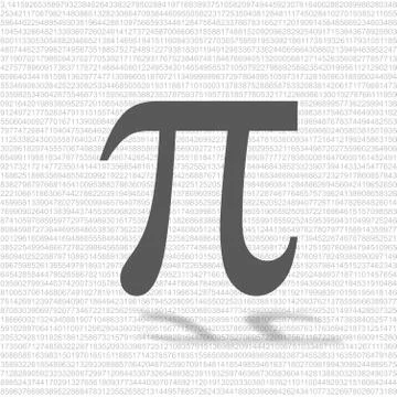 The Pi symbol mathematical constant irrational number, greek letter, backgrou Stock Illustration