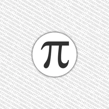 The Pi symbol mathematical constant irrational number, greek letter, backgrou Stock Illustration