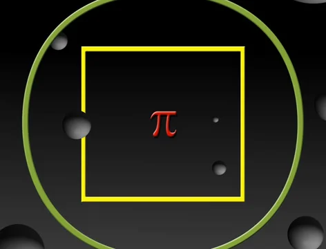 Pi  symbol used by mathematicians to represent the ratio of a circle's Stock Footage 27733651