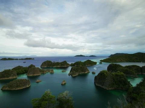 Pianemo viewpoint, Raja Ampat Stock Photos