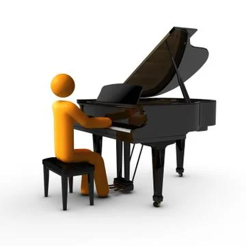 Pianist Stock Illustration