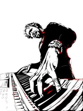 Pianist Stock Illustration
