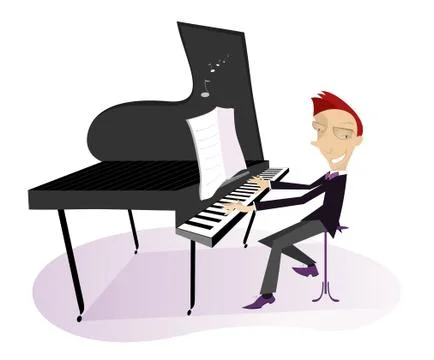 Pianist Stock Illustration