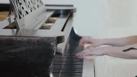 A pianist improvising Stock Footage 329668532