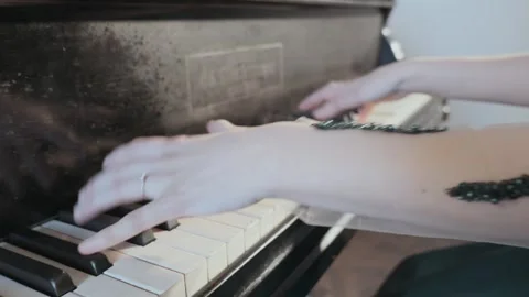 A pianist improvising Stock Footage 329668533