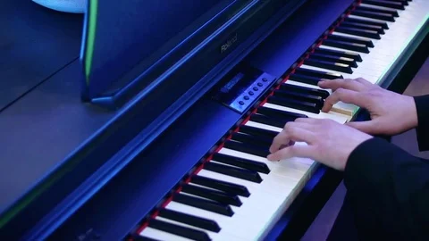 Pianist player two hands Stock Footage 83047221