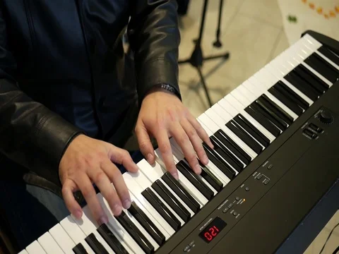 Pianist Playig Solo Video stock 78596027