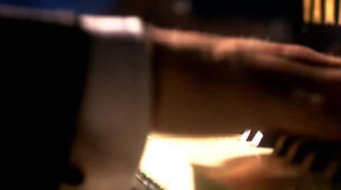 Pianist Playing Stock Footage 22693465