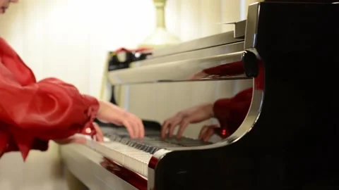 Pianist Playing Quick Passage Stock Footage 152734823