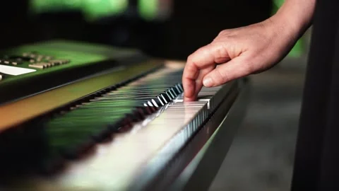 The pianist plays the keys Stock Footage 132090047