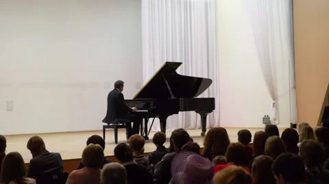 Pianist Vladimir Mishchouk Performs Stock Footage 54958384