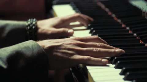A Pianist's Hands Stock Footage 56626626