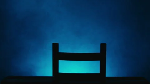 Piano and Empty Chair Helloween style with light setup 4K Stock Footage 319003100