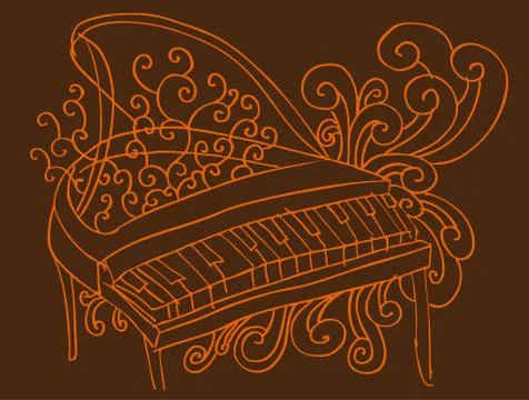 Piano background Stock Illustration