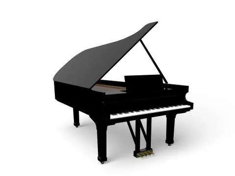 Piano black Stock Illustration