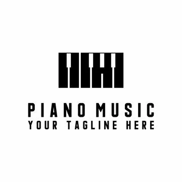 Piano button shape design that looks attractive. Stock Illustration