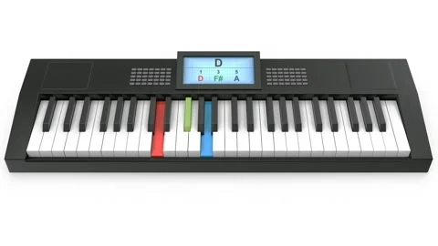 Piano chord D Stock Footage 274300822