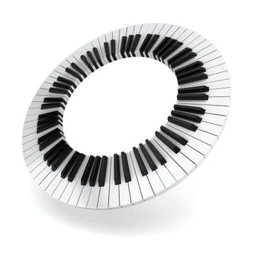 Piano circle Stock Illustration