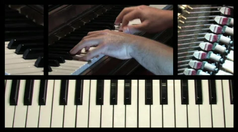 Piano Compilation Stock Footage