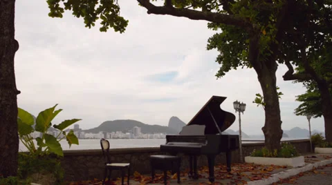 A Piano in Copacabana Stock Footage 33528110