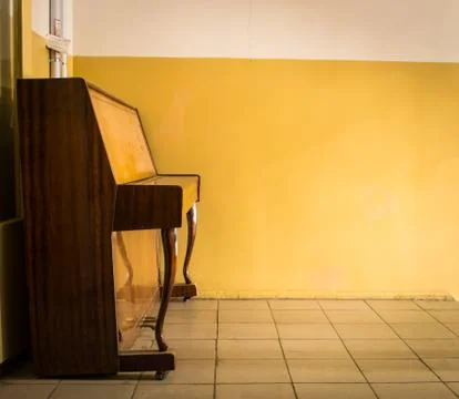 Piano with Copyspace Stock Photos