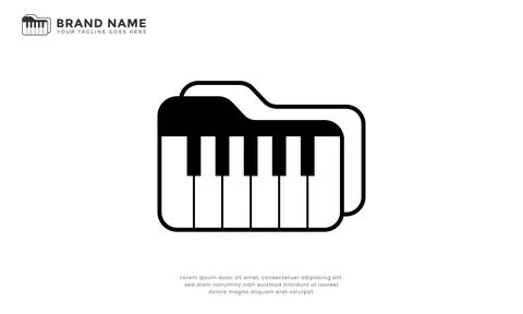 Piano File Logo Stock-Illustration