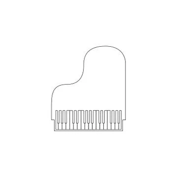 Piano. flat vector icon Stock Illustration