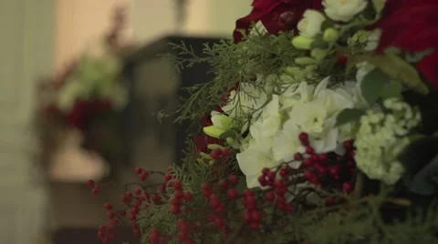 Piano with flowers  Stock Footage 41490783